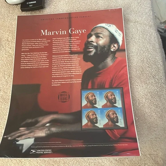 USPS Marvin Gaye Collectable Stamps - Picture 1 of 2